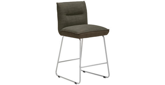 TRESENSTUHL in Braun, Edelstahlfarben  - Edelstahlfarben/Braun, Design, Textil/Metall (48/92/54cm) - Dieter Knoll
