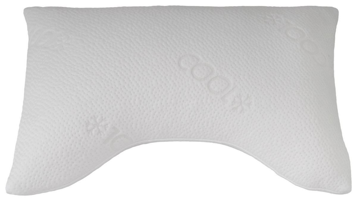 KOPFPOLSTER   - Weiß, Basics, Textil (60/17/40cm) - Boxxx
