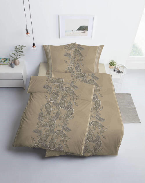 BETTWÄSCHE 135/200 cm ATELIER Interlock-Jersey  - Beige, Design, Textil (135/200cm) - Estella