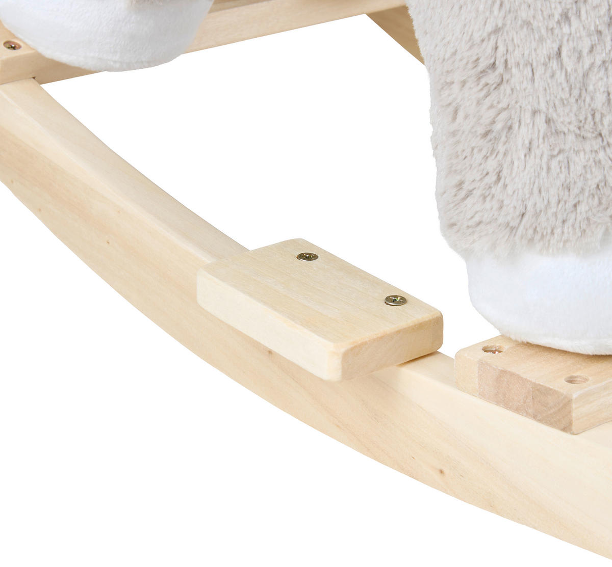 SCHAUKELPFERD - Taupe/Weiss, Basics, Holz/Textil (68/33/55cm) - Patinio