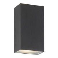 AUSSENWANDLEUCHTE Stirling 9/16 cm  - Silberfarben/Schwarz, Design, Glas/Kunststoff (9/16cm)