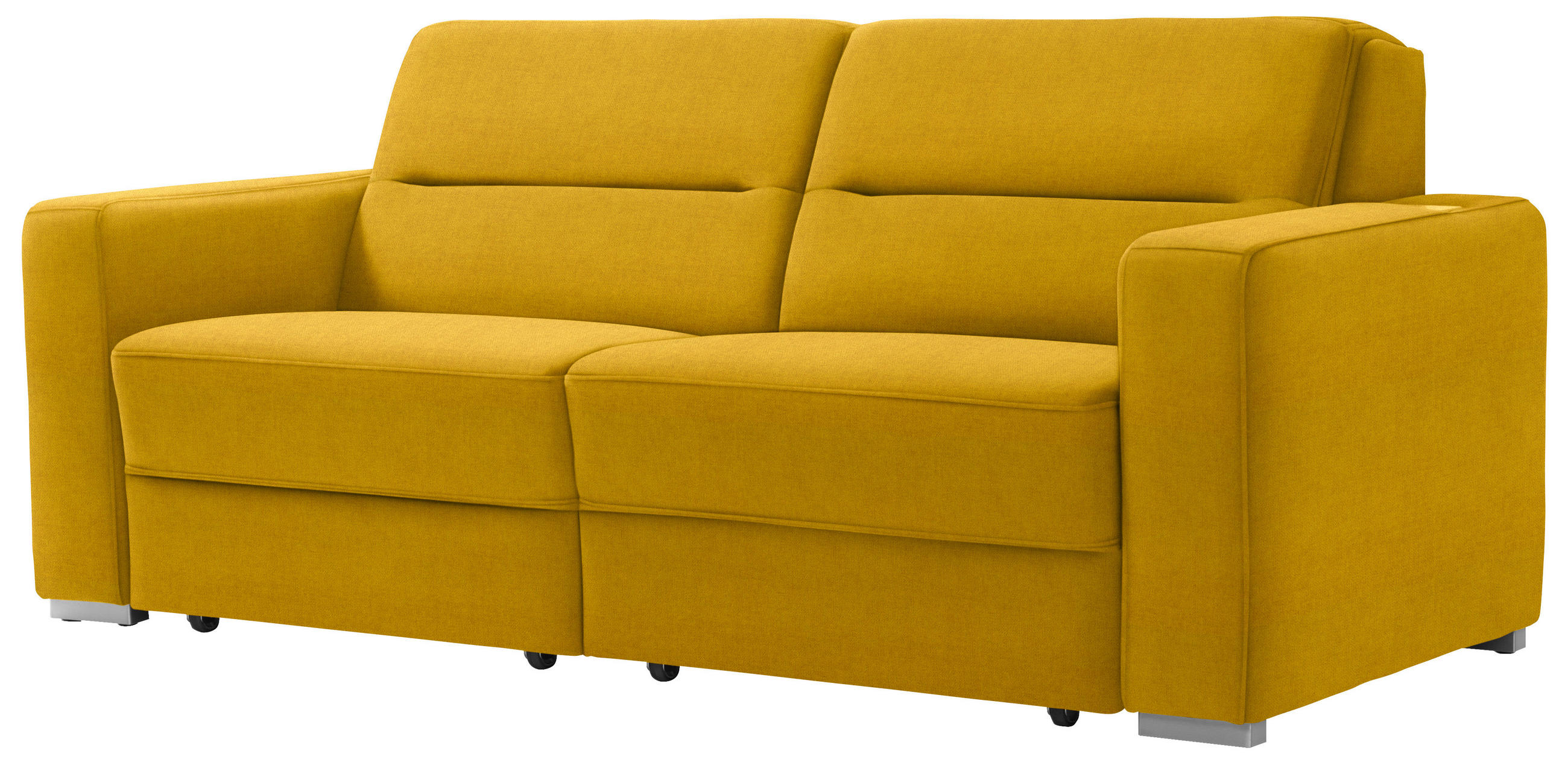 SCHLAFSOFA in Gelb  - Gelb, KONVENTIONELL, Textil/Metall (202/86/92cm) - Sedda