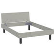 BETT 140/200 cm  in Hellgrau  - Hellgrau/Schwarz, Design, Metall (140/200cm) - Xora