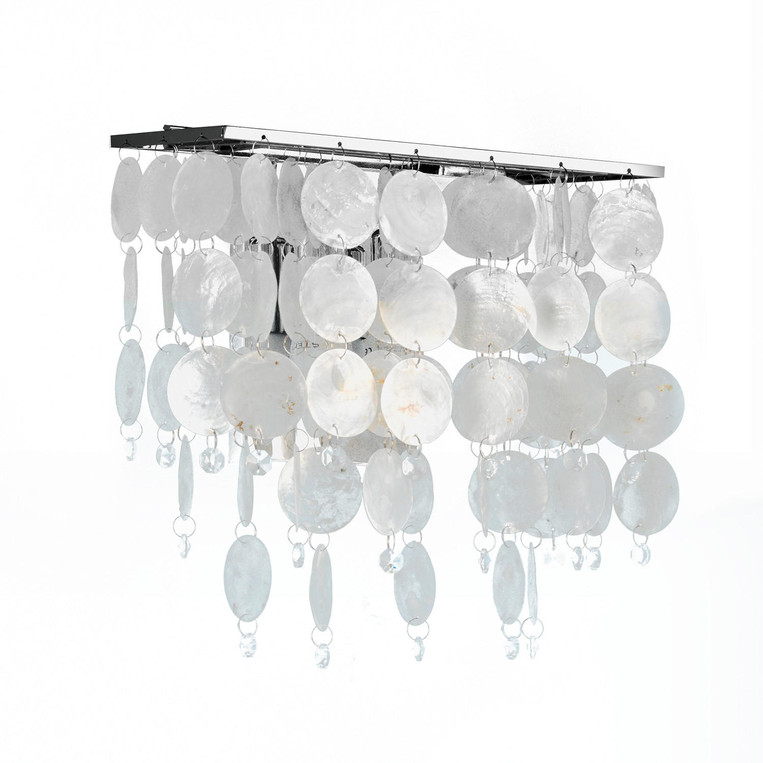WANDLEUCHTE 30/30/20 cm   - Chromfarben/Perlmutt, Basics, Metall (30/30/20cm)