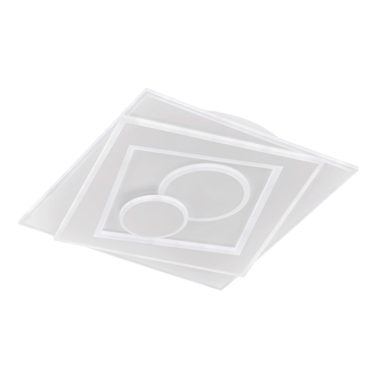 LED-DECKENLEUCHTE Ratio 50,2/50,2 cm   - Weiß, Design, Metall (50,2/50,2cm) - Fischer & Honsel