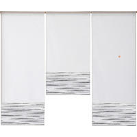 KURZGARDINENSET   90/80 cm   - Weiß/Grau, Basics, Textil (90/80cm)