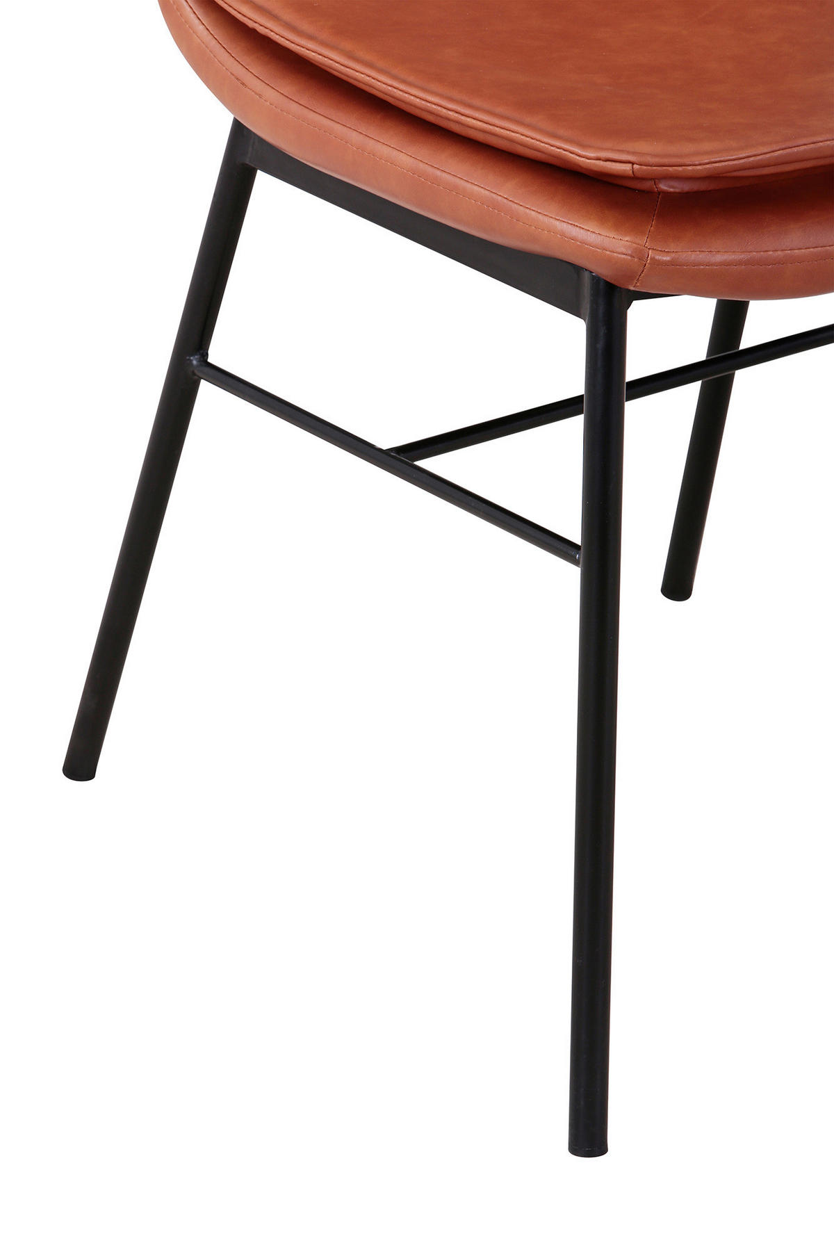 STUHL-SET  in Eisen Metall, Kunststoff  - Cognac, Design, Kunststoff/Metall (46/84/60cm) - Kayoom