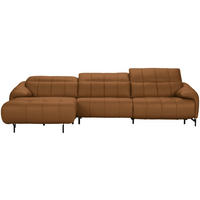 ECKSOFA Echtleder Currygelb  - Currygelb/Cognac, Design, Leder/Metall (165/313cm) - Belluti