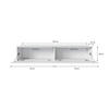 LOWBOARD Vera  in 140/30/33 cm  - Weiss Hochglanz/Eiche Wotan, Lifestyle, Holzwerkstoff/Kunststoff (140/30/33cm) - P & B