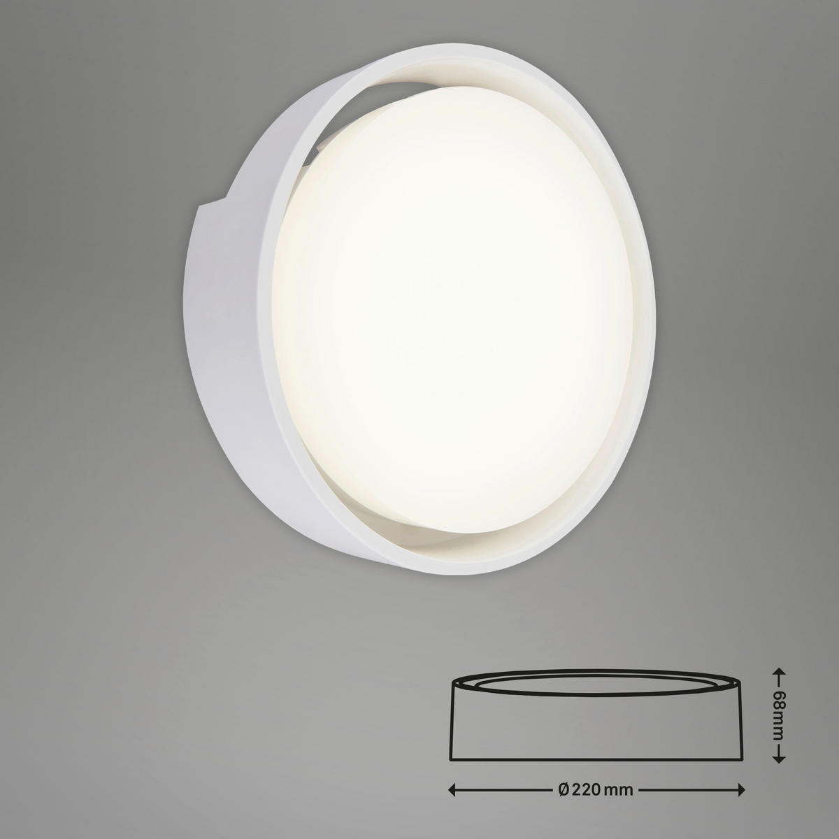 ZIDNA SVJETILJKA VANJSKA  - bijela, Basics, plastika (22/6,8cm)