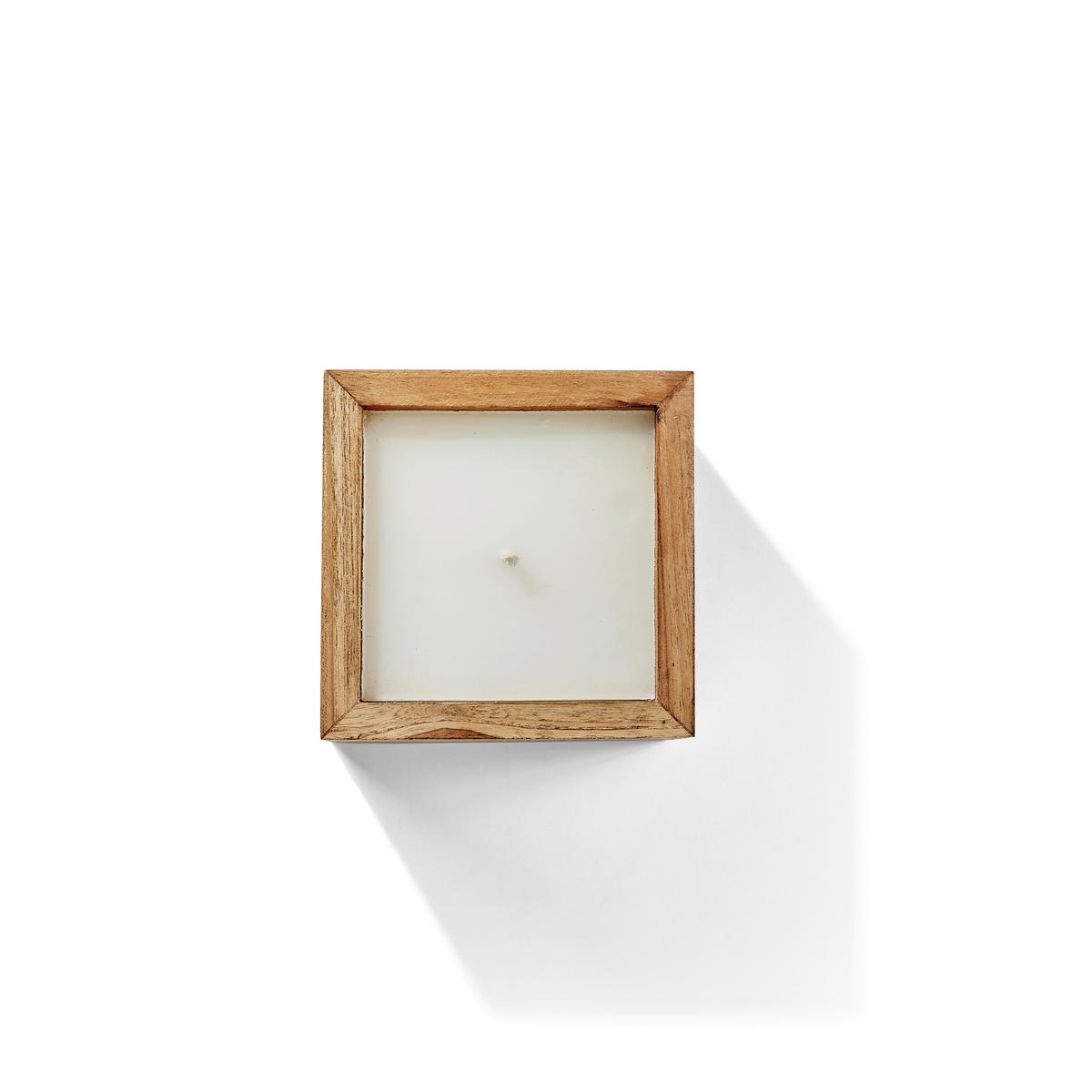 OUTDOORKERZE - Naturfarben/Weiß, Basics, Naturmaterialien/Holz (20/15/20cm) - FYNCH-HATTON