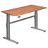 SCHREIBTISCH - Silberfarben/Nussbaumfarben, Design, Holzwerkstoff/Metall (160/72-119/80cm) SCHREIBTISCH - Silberfarben/Nussbaumfarben, Design, Holzwerkstoff/Metall (160/72-119/80cm)