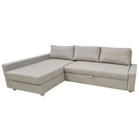 SEDEŽNA GARNITURA, bež  - barve hrasta/bež, Moderno, tekstil/les - Ti'me