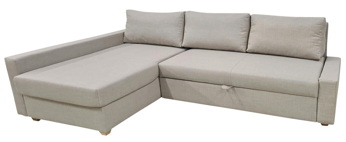 SEDEŽNA GARNITURA, bež  - barve hrasta/bež, Moderno, tekstil/les - Ti'me