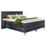 BOXSPRINGBETT in Dunkelgrau, Eichefarben - Eichefarben/Dunkelgrau, Design, Holz/Textil (160/200cm) - Linea Natura BOXSPRINGBETT in Dunkelgrau, Eichefarben - Eichefarben/Dunkelgrau, Design, Holz/Textil (160/200cm) - Linea Natura