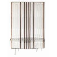 BÄNDCHENROLLO  halbtransparent  60/135 cm   - Braun/Weiß, KONVENTIONELL, Textil (60/135cm)