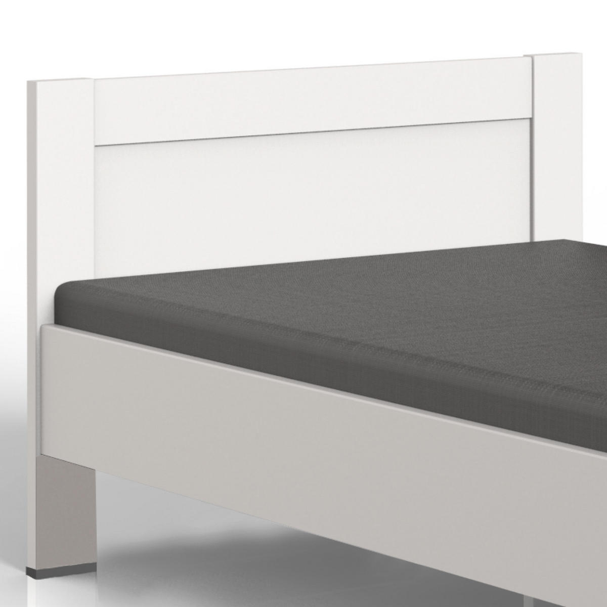BETT 90/200 cm  in Weiss   - Weiss, Lifestyle, Holzwerkstoff (90/200cm) - Livetastic