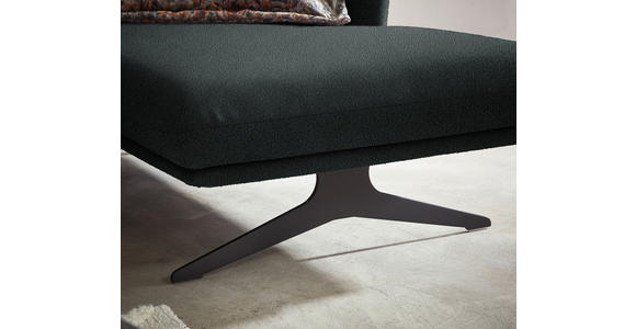 ECKSOFA in Flachgewebe Anthrazit  259/152 cm  - Anthrazit/Schwarz, Design, Textil/Metall (259/152cm) - Dieter Knoll