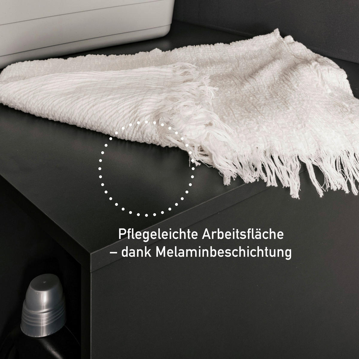 HAUSWIRTSCHAFTSRAUM 201/164/68 cm  in Anthrazit  - Anthrazit, MODERN, Holzwerkstoff (201/164/68cm) - home24