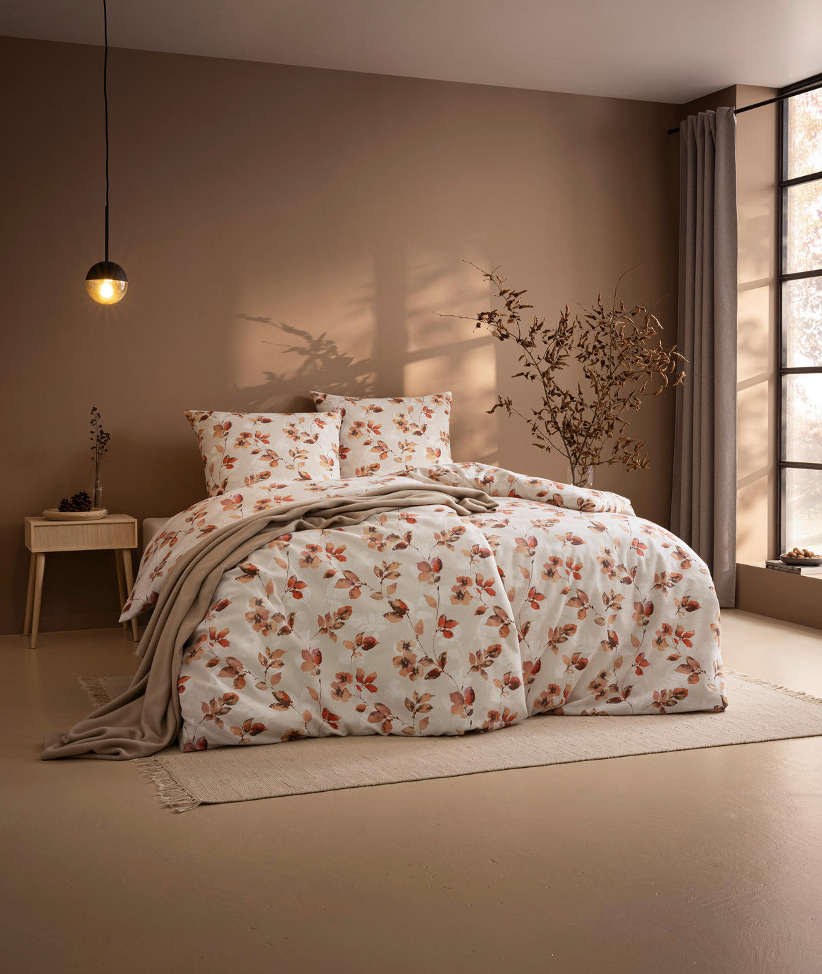 BETTWÄSCHE Sicina Flanell 155/220 cm  - Orange, Design, Textil (155/220cm) - Estella