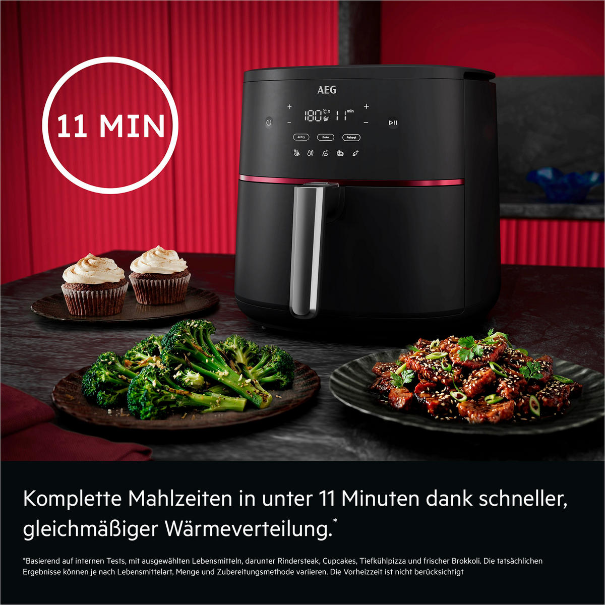 HEIßLUFTFRITTEUSE Design Collection 5 L  - Schwarz, Basics, Kunststoff (29,4/41,5/30,3cm) - AEG