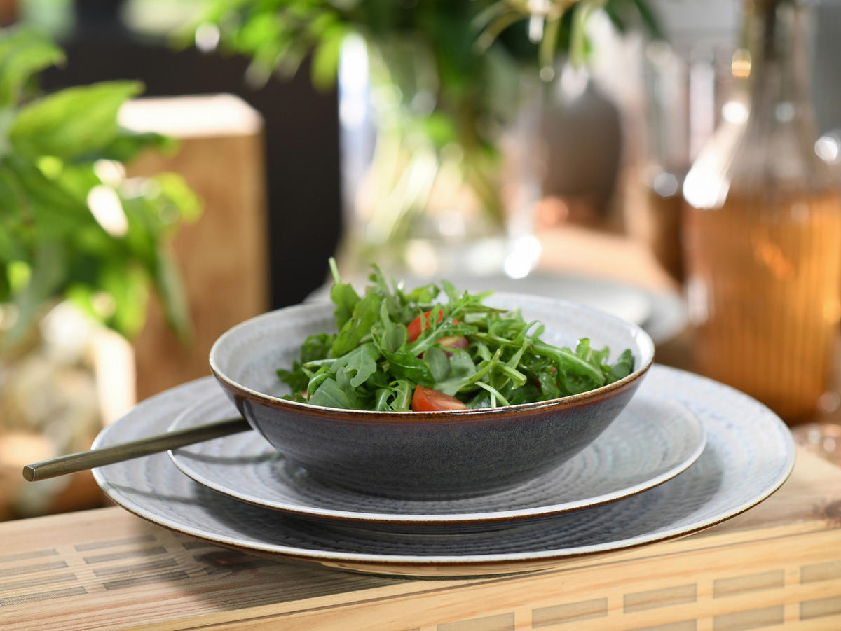 TAFELSERVICE Braun, Creme Neapel Offwhite 16-teilig  - Creme/Braun, Basics, Keramik - Creatable