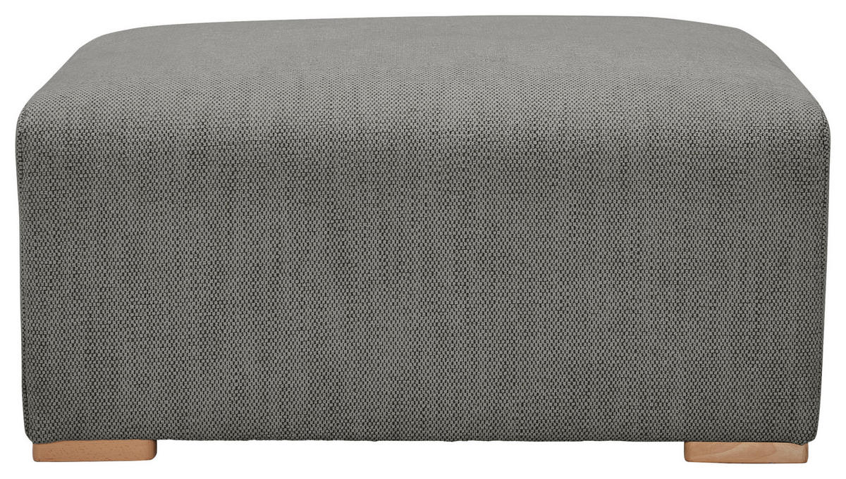 HOCKER in Textil Grau  - Buchefarben/Grau, Konventionell, Holz/Textil (101/44/92cm) - Livetastic