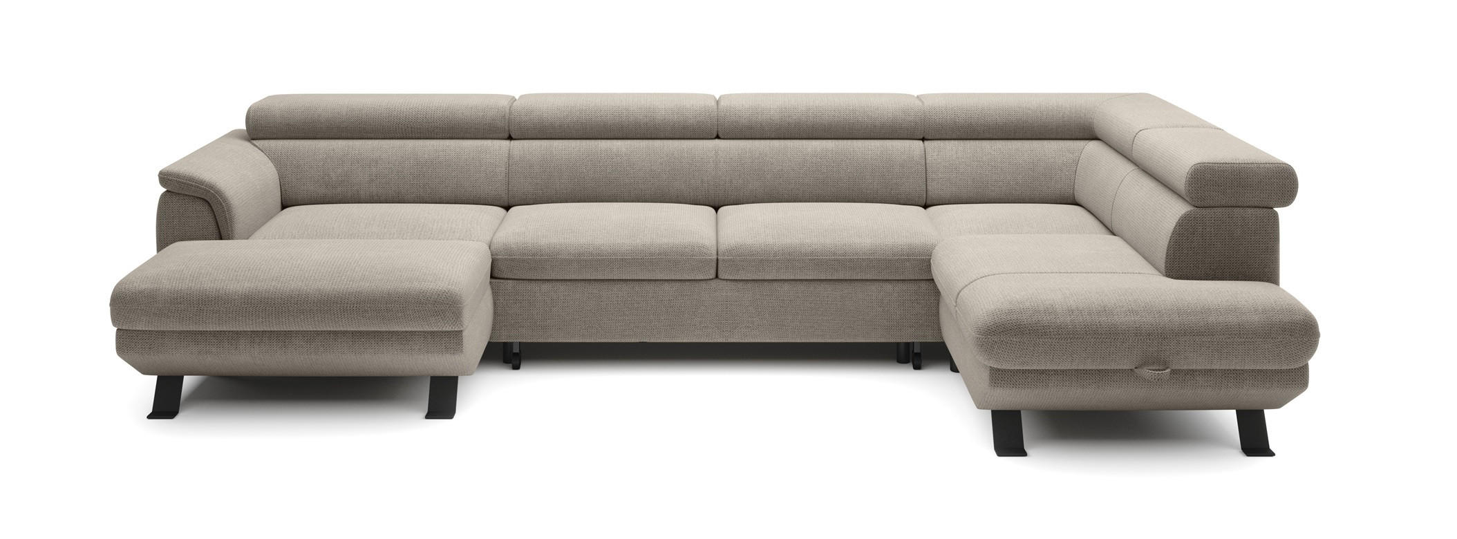 SOFFA i vävt tyg currygul  - currygul/svart, Design, metall/textil (332/192/157cm) - Stylife
