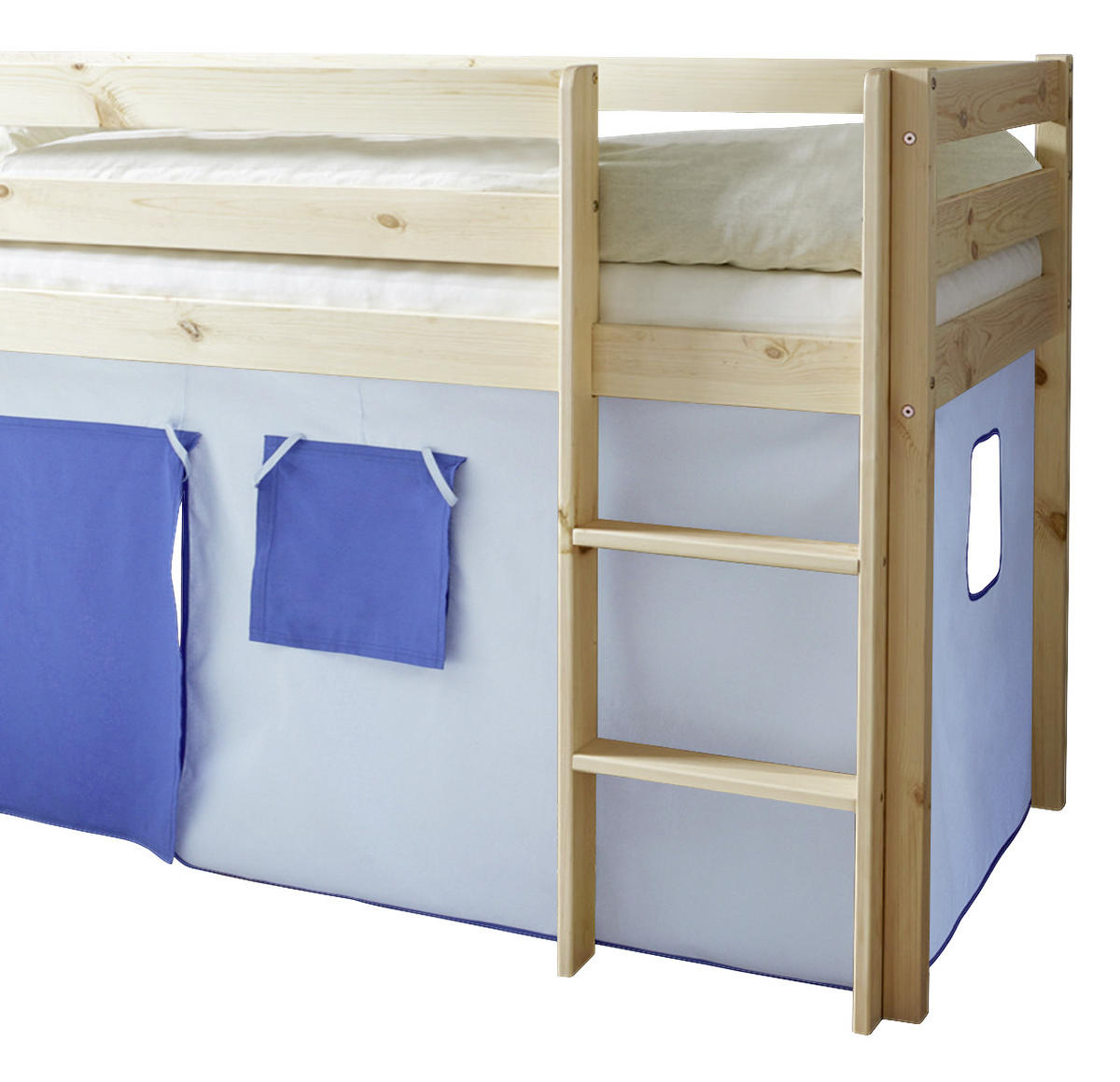 HOCHBETT 90/200 cm Naturfarben, Hellblau, Dunkelblau Naturfarben  - Naturfarben/Dunkelblau, Natur, Holz (90/200cm) - MID.YOU