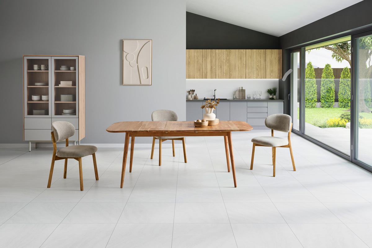ESSTISCH 200/85/76 cm Echtholz  Holz ausziehbar rechteckig Akaziefarben  - Akaziefarben, MODERN, Holz (200/85/76cm) - Livetastic