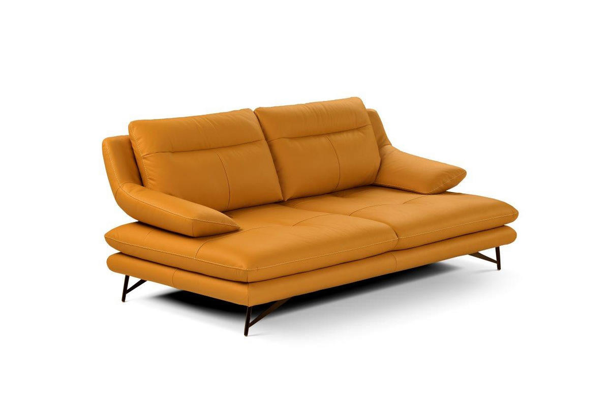 HÁROMÜLÉSES KANAPÉ bőr currysárga  - bézs/currysárga, Basics, bőr (215/90/109cm) - Calia Italia