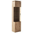 VITRINE in Eichefarben  - Eichefarben/Anthrazit, KONVENTIONELL, Glas/Holzwerkstoff (50/208/38cm) - Cantus