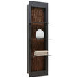 HÄNGEELEMENT Lavia Kerneiche vollmassiv Anthrazit, Eichefarben  - Eichefarben/Anthrazit, Design, Holz/Metall (38,5/134,5/29cm) - Valnatura
