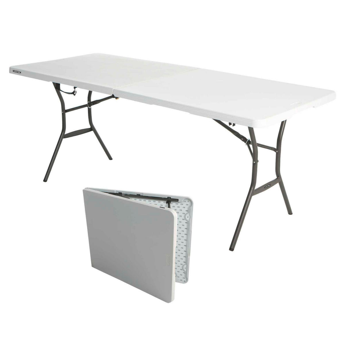 GARTENKLAPPTISCH 183/76/74 cm  - Weiß, KONVENTIONELL, Kunststoff (183/76/74cm)
