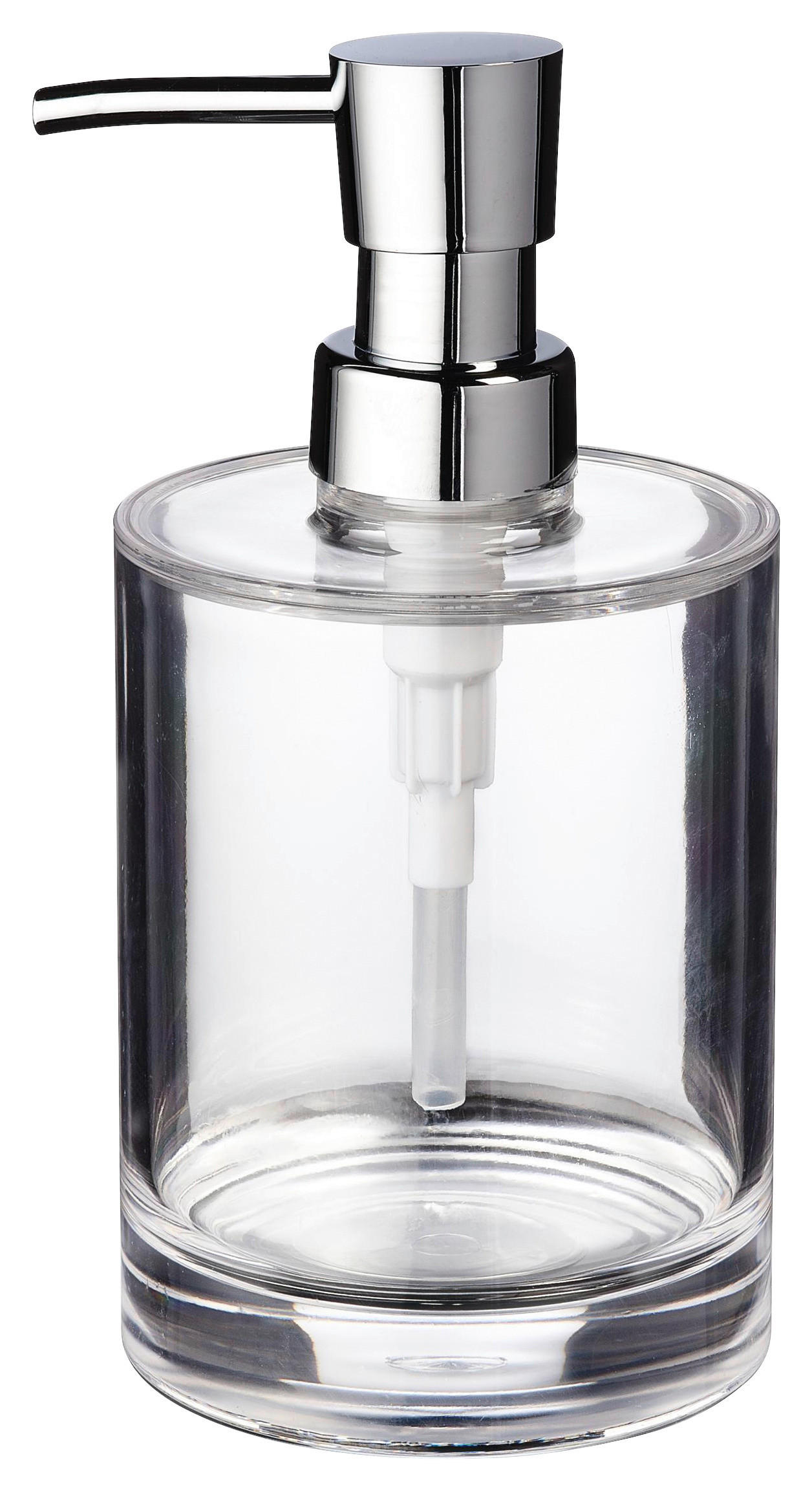 SEIFENSPENDER  - Chromfarben/Transparent, Basics, Kunststoff (8,3/15,8/8,3cm) - Sadena