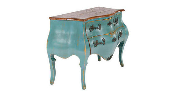 SIDEBOARD in 122/86/57 cm - Blau/Messingfarben, Design, Holz/Metall (122/86/57cm) - Landscape