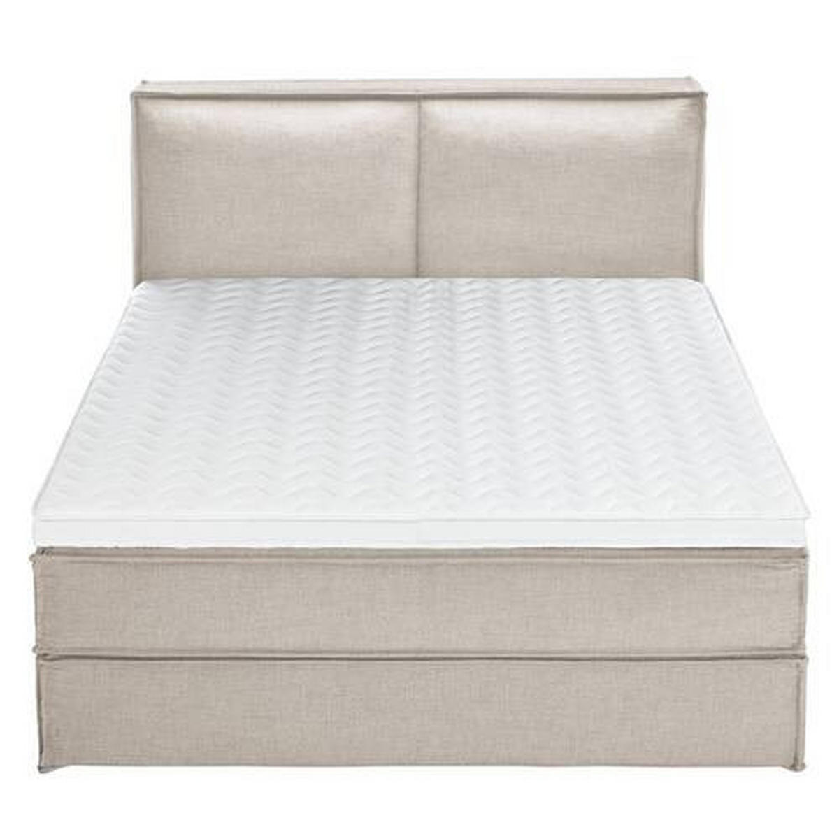 BOXSPRINGBETT 180/200 cm  in Beige  - Beige, Design, Textil (180/200cm) - home24