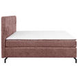 BOXSPRINGBETT 180/200 cm,  in Weinrot, Topper, H2 + H2 = mittel  - Weinrot/Schwarz, Design, Textil/Metall (180/200cm) - Esposa