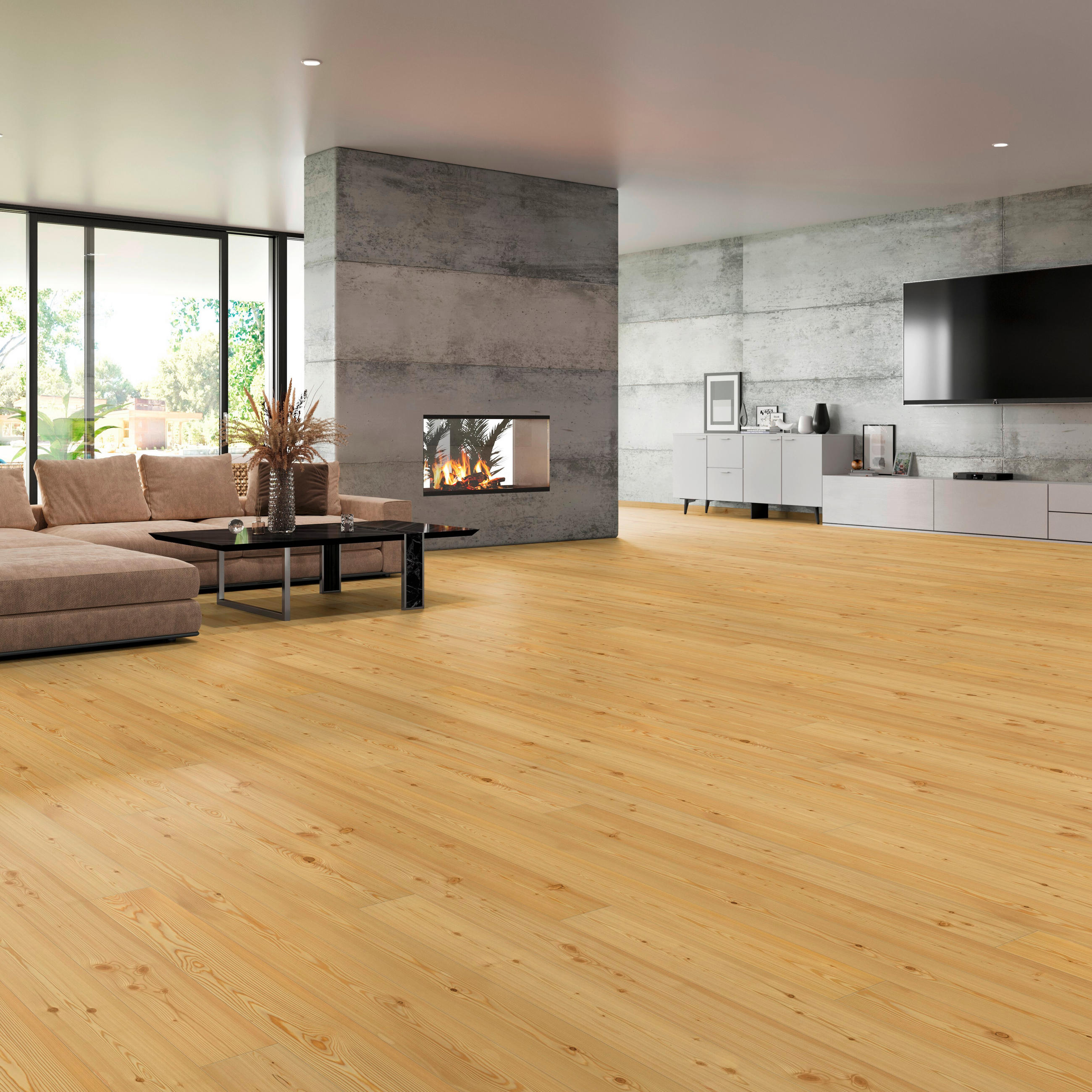 LANDHAUSDIELE Marcanto Lärche Natur 100016701  per  m² - Design, Holz (241,5/18,2/1,3cm) - Tilo