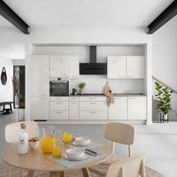 KÜCHENBLOCK Flash 360 cm  in Schieferfarben, Hellgrau  - Schieferfarben/Edelstahlfarben, MODERN, Holzwerkstoff/Metall (360cm) - Nobilia