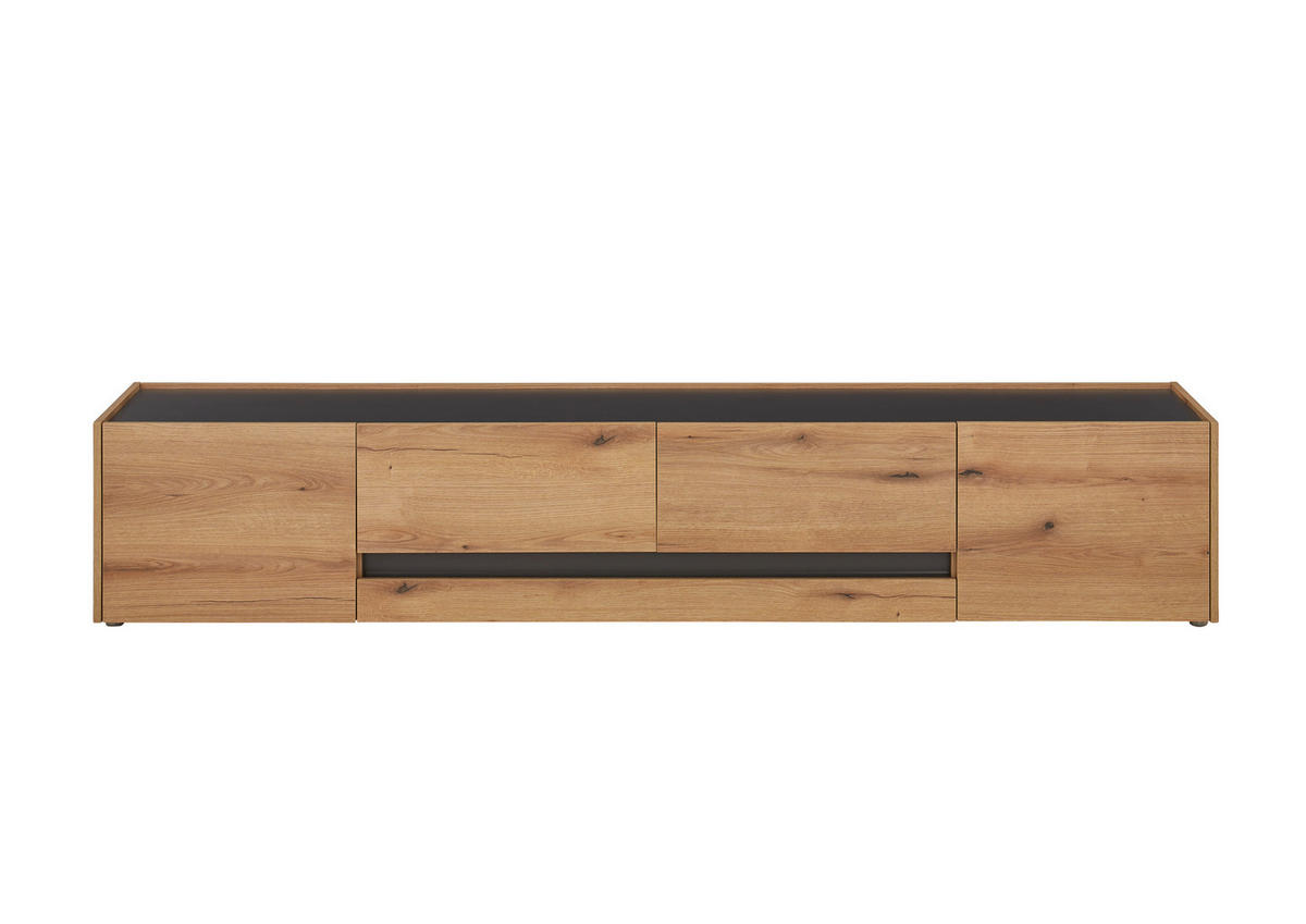 LOWBOARD  223/42/45 cm 2 Schublade(n) Beimöbel erhältlich, stehend  - Eichefarben/Anthrazit, Design, Holzwerkstoff/Kunststoff (223/42/45cm) - Modante