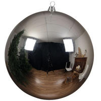 CHRISTBAUMKUGEL 25 cm  - Silberfarben, Basics, Kunststoff (25cm) - X-Mas