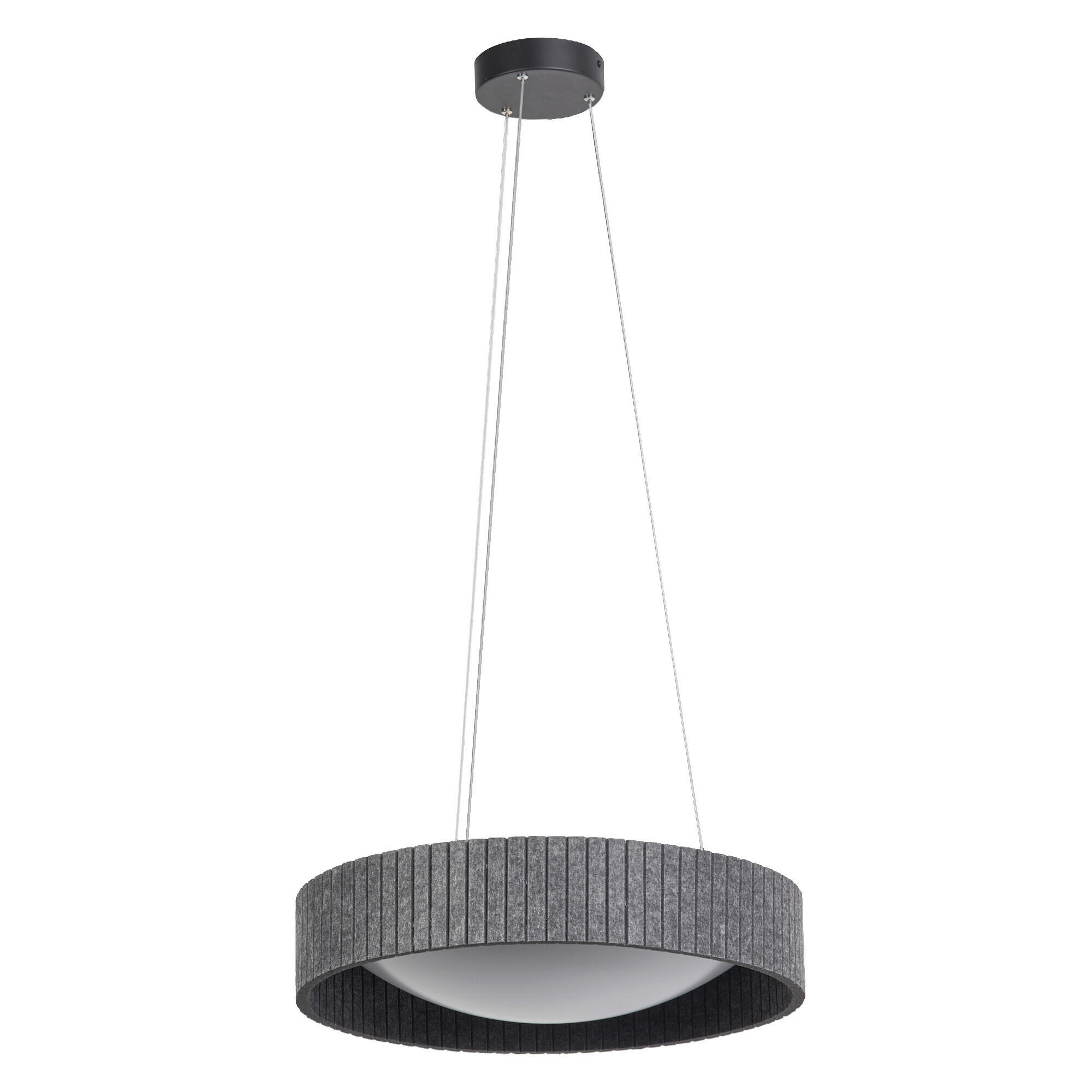LED-PENDELLEUCHTE 50/150 cm  - Dunkelgrau, Design, Kunststoff/Textil (50/150cm) - Osram