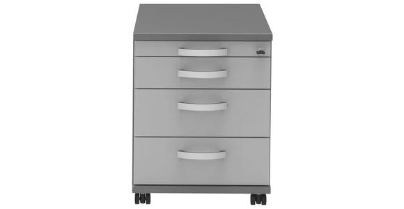 ROLLCONTAINER Anthrazit, Hellgrau - Anthrazit/Hellgrau, KONVENTIONELL, Holzwerkstoff/Metall (42,7/54,4/60cm) - Moderano