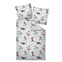 BETTWÄSCHE Makosatin 155/220 cm  - Silberfarben/Multicolor, Design, Textil (155/220cm) - Janine