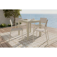 BALKONTISCH - Beige, Modern, Glas/Metall (160/80/75/80cm) - Ambia Garden
