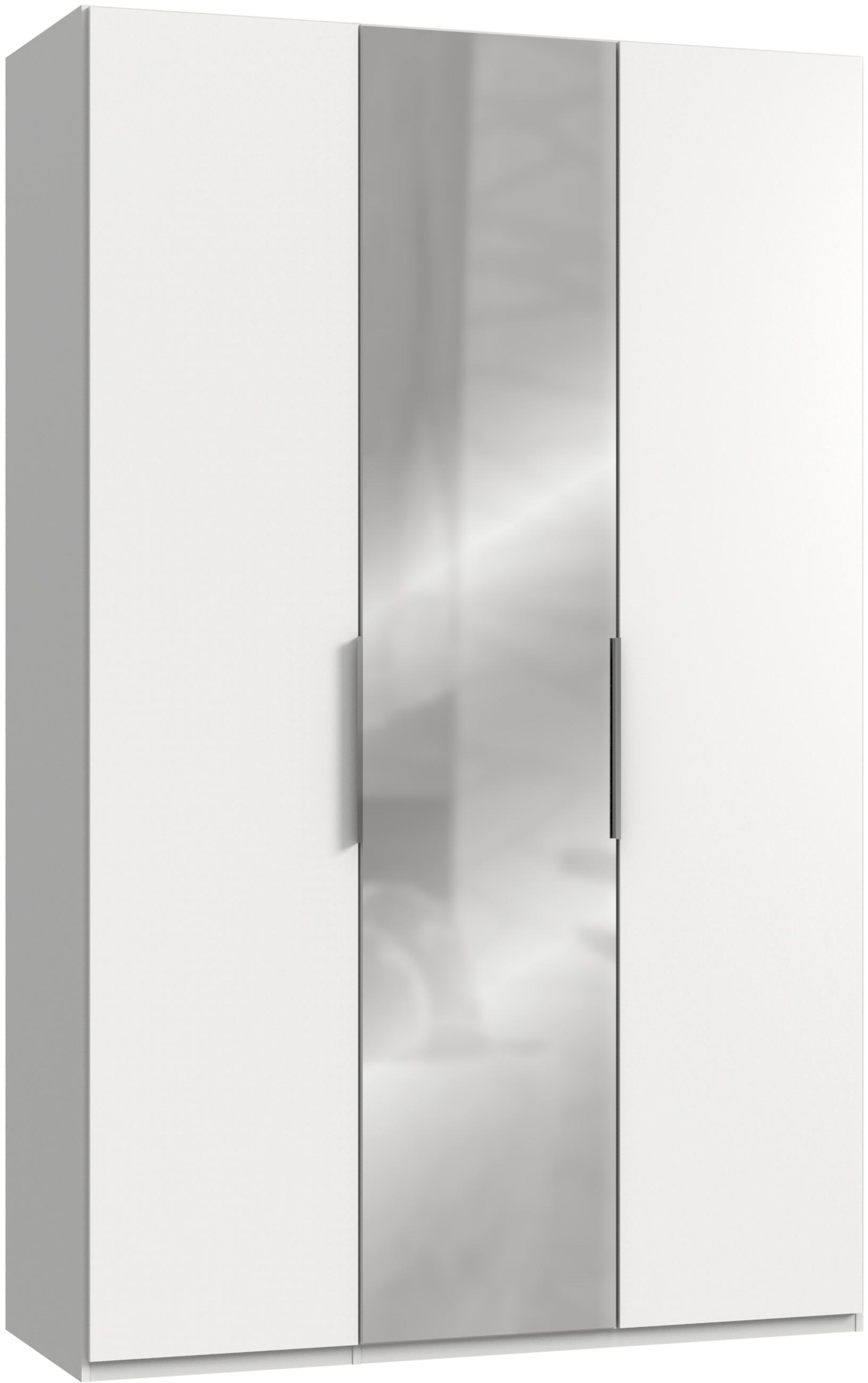 DREHTÜRENSCHRANK 150/236/58 cm 3-türig Weiß  - Chromfarben/Weiß, MODERN, Holzwerkstoff/Metall (150/236/58cm) - MID.YOU