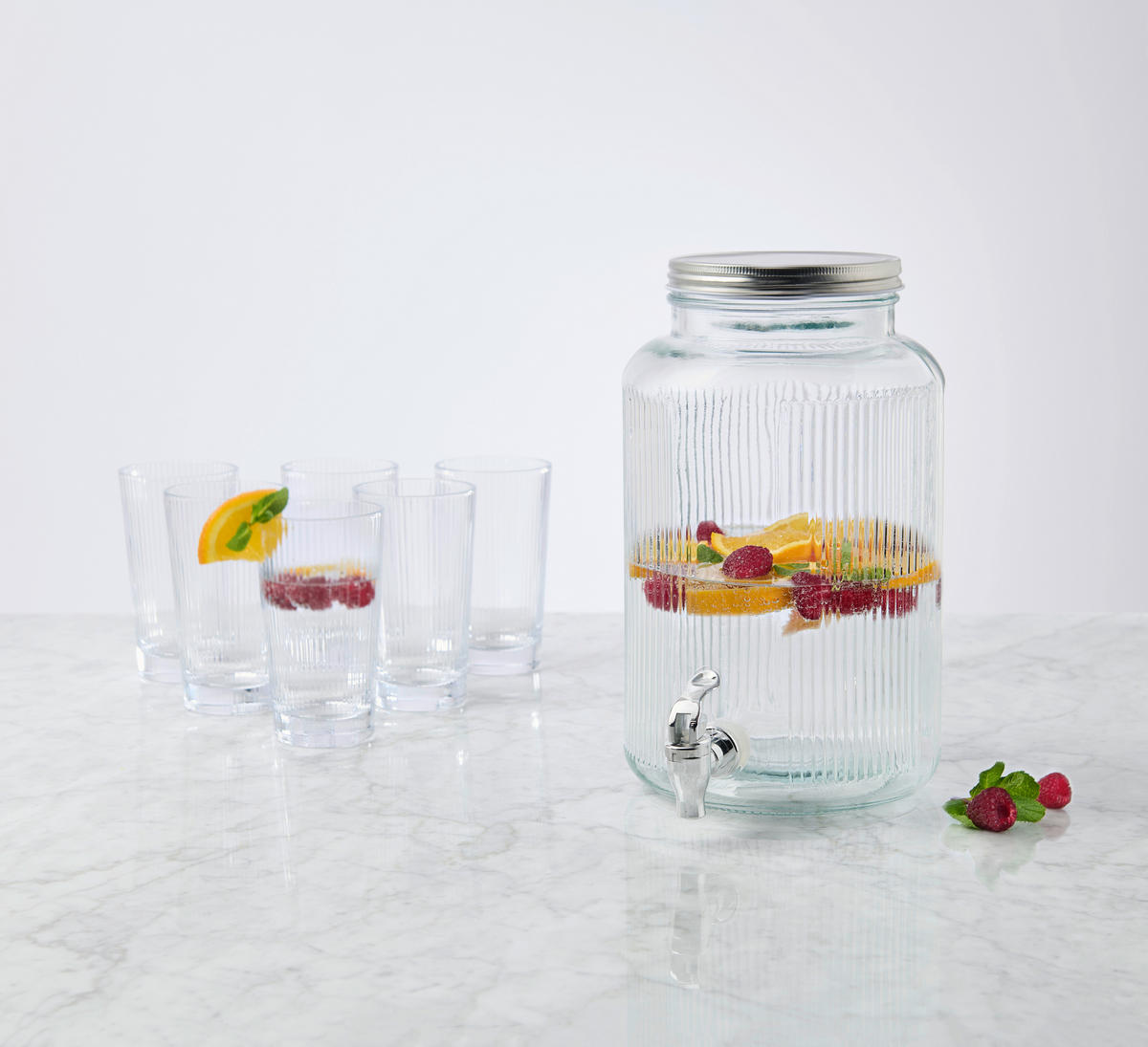 GETRÄNKESPENDER   - Klar, LIFESTYLE, Glas/Kunststoff - Novel