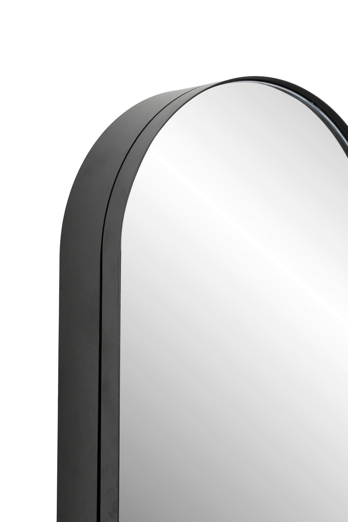 WANDSPIEGEL 40/120/12 cm    in oval  - Schwarz, Design, Glas/Holzwerkstoff (40/120/12cm) - MID.YOU