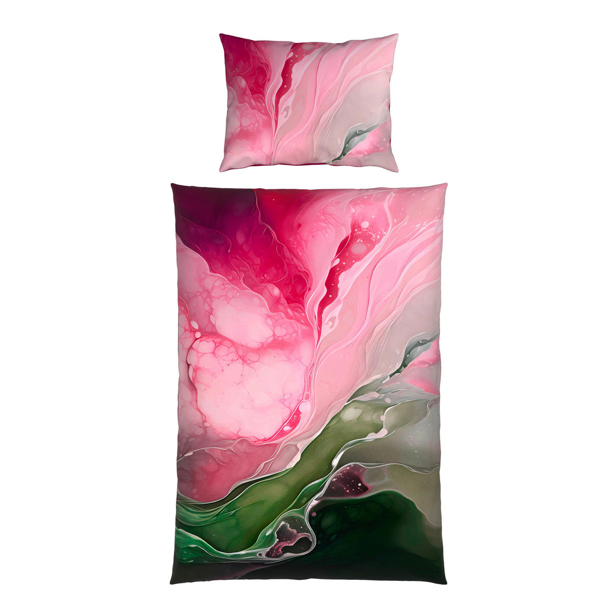 OBOJESTRANSKA POSTELJNINA 140/200 cm saten pink  - pink, tekstil (140/200cm) - Esposa